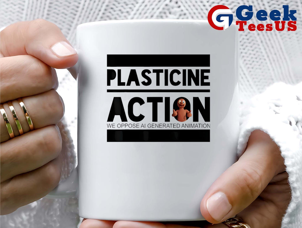 Plasticine Action We Oppose AI Generated Animation shirt