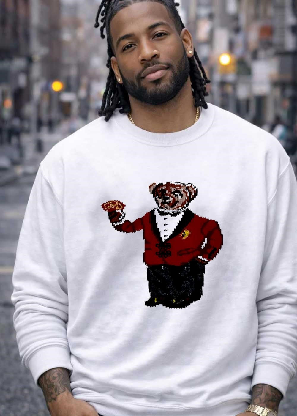 Polo Ralph Lauren Bear Smoking Jacket Cards shirt