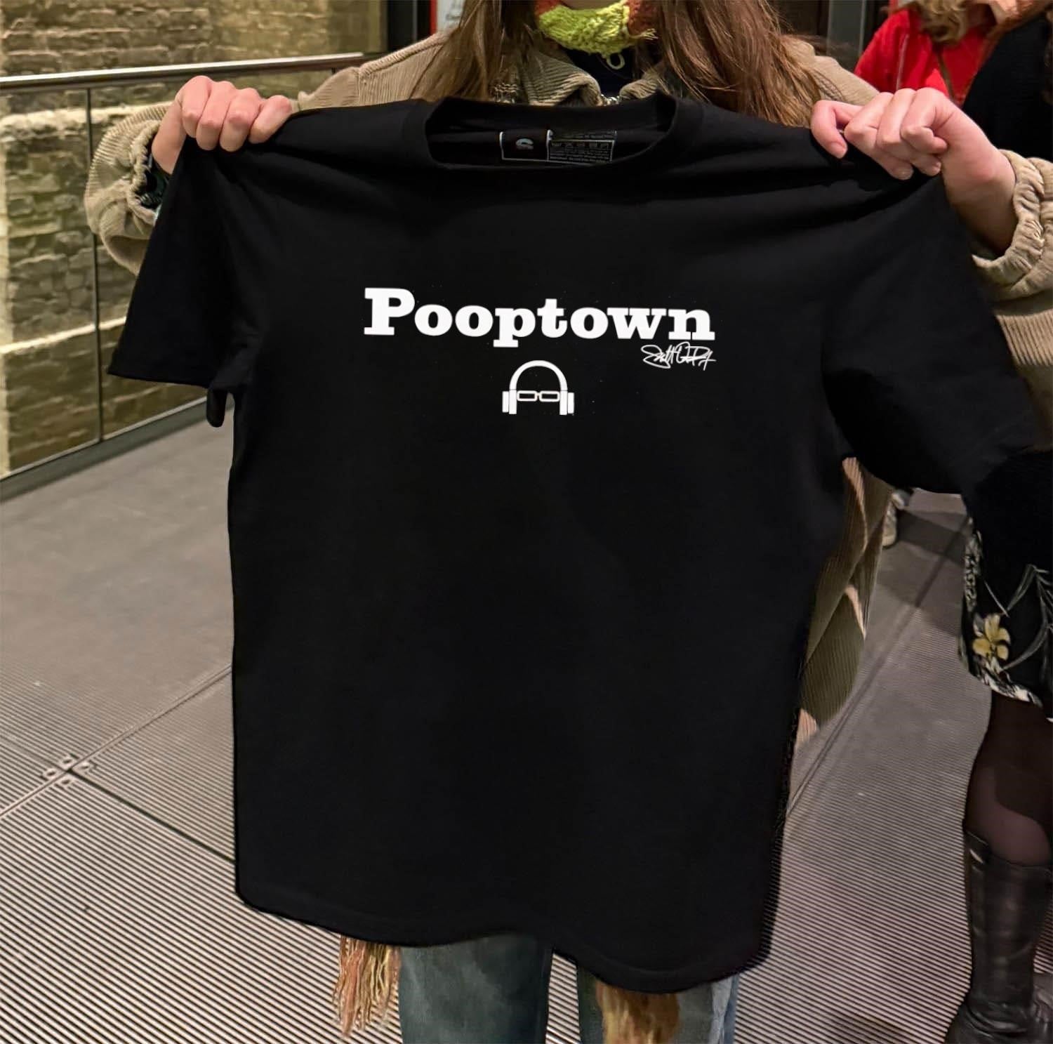Pooptown Headphone Glasses Signature Funny Humor shirt