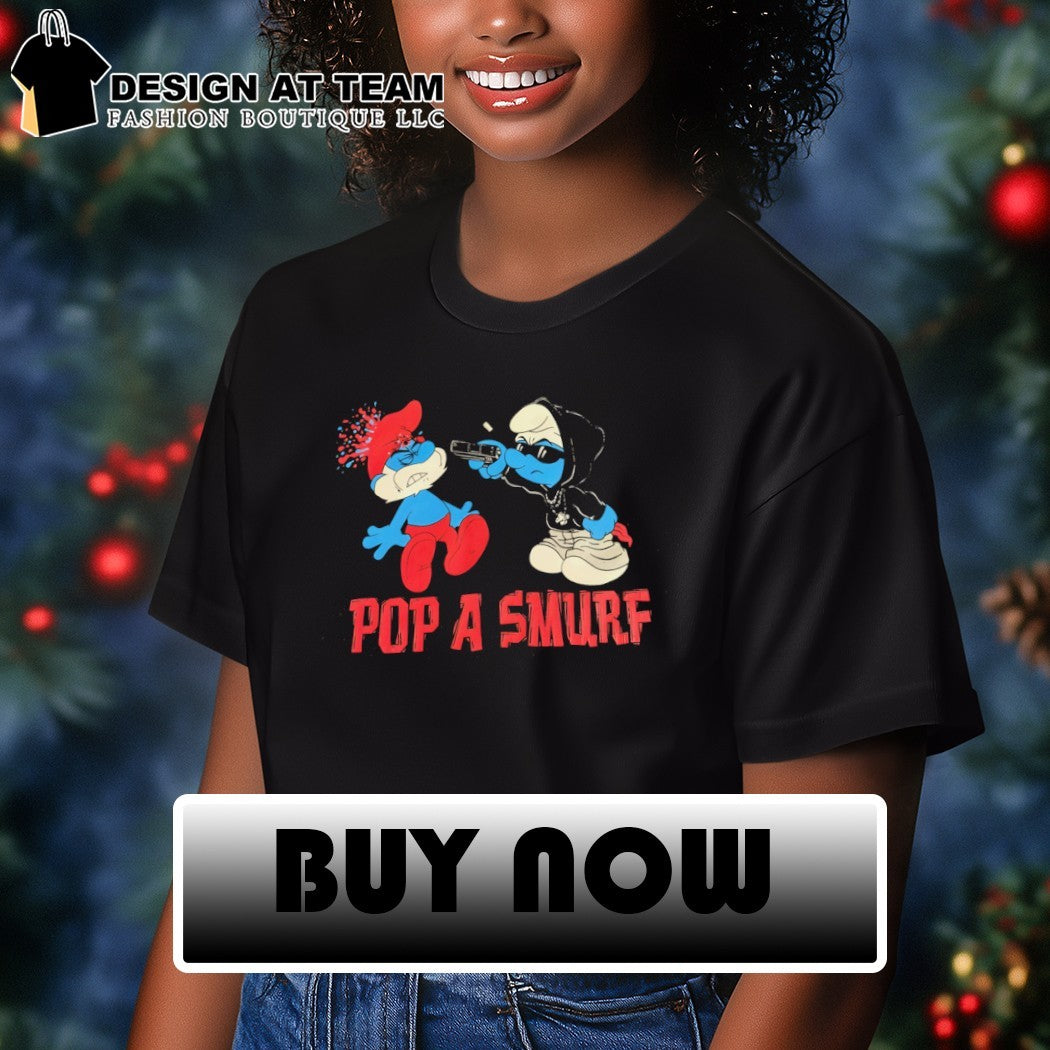 Pop a Smurf cartoon shirt