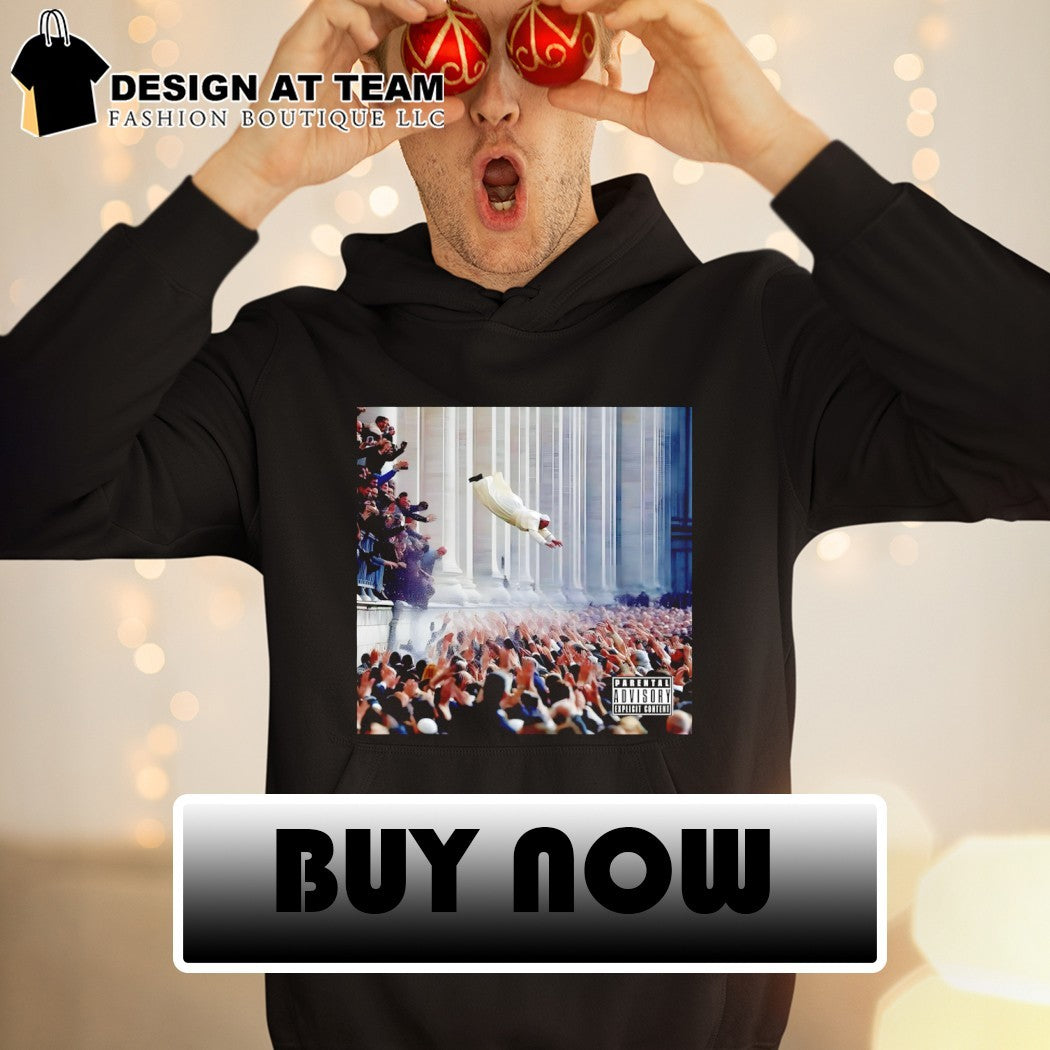 Pope stage diving Parental Advisory Explicit Content photo shirt