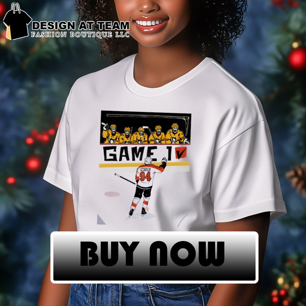 Porter Martone 94 Game 1 Philadelphia Flyers Hockey NHL 2026 shirt