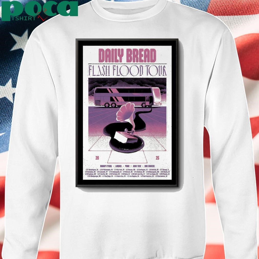 Poster Daily Bread Tour 2025 Musician Flash Flood shirt