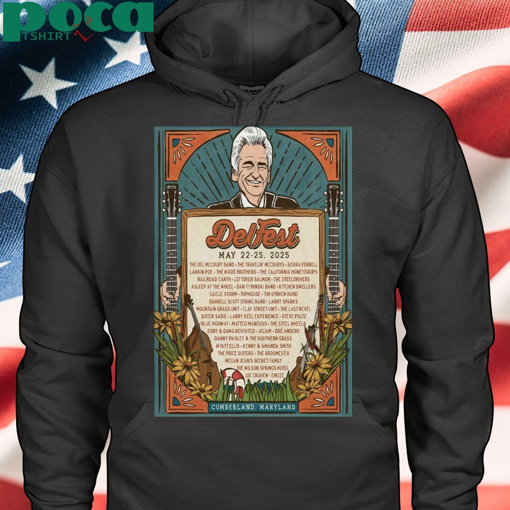Poster Delfest May 22-25 2025 Cumberland MD-Portrait Shirt