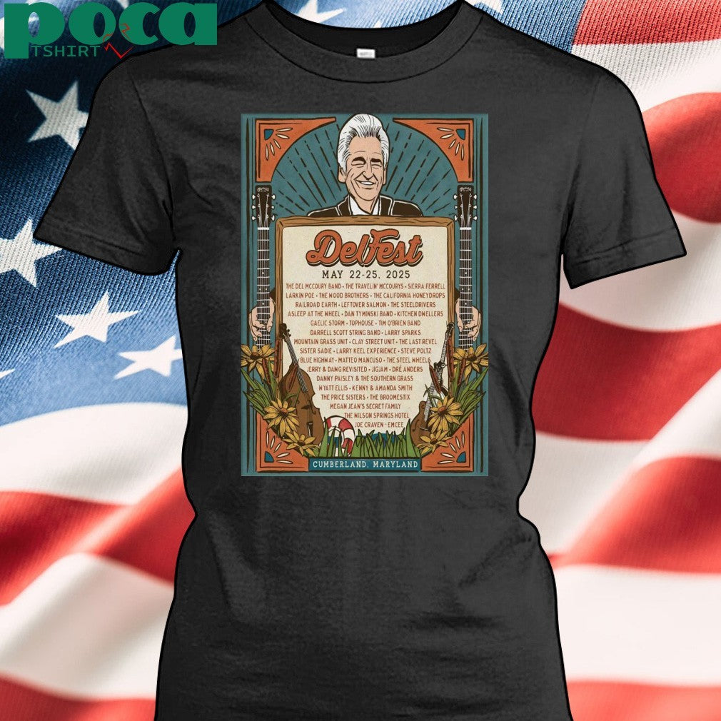Poster Delfest May 22-25 2025 Cumberland MD-Portrait Shirt