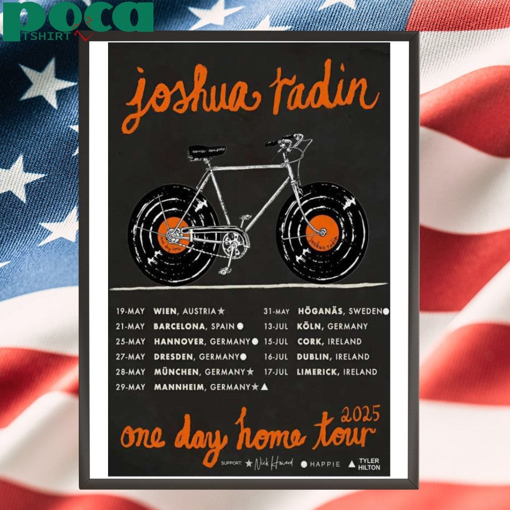 Poster Joshua Radin One Day Home Tour 2025 Shirt