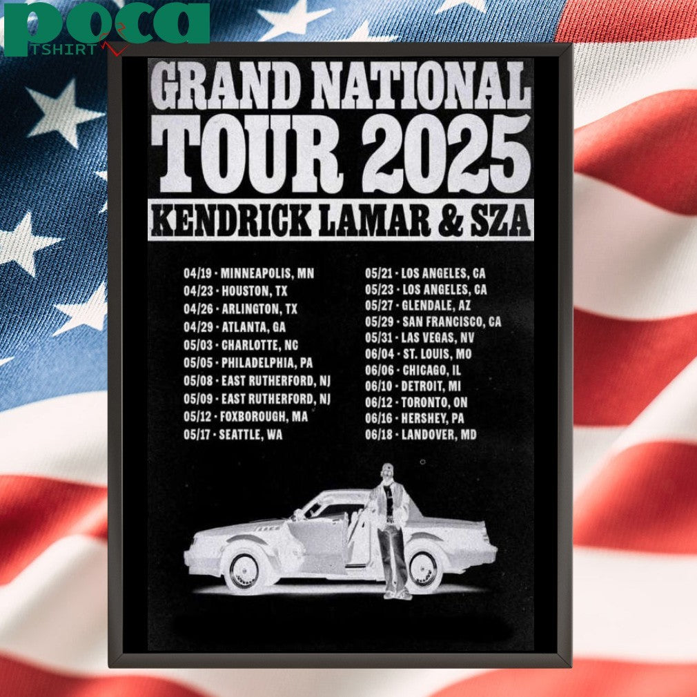Poster Kendrick Lamar & SZA Grand National Tour 2025 shirt