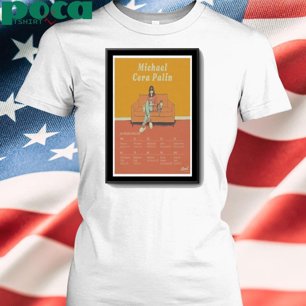 Poster Michael Cera Palin UK Ireland Tour 2025 shirt