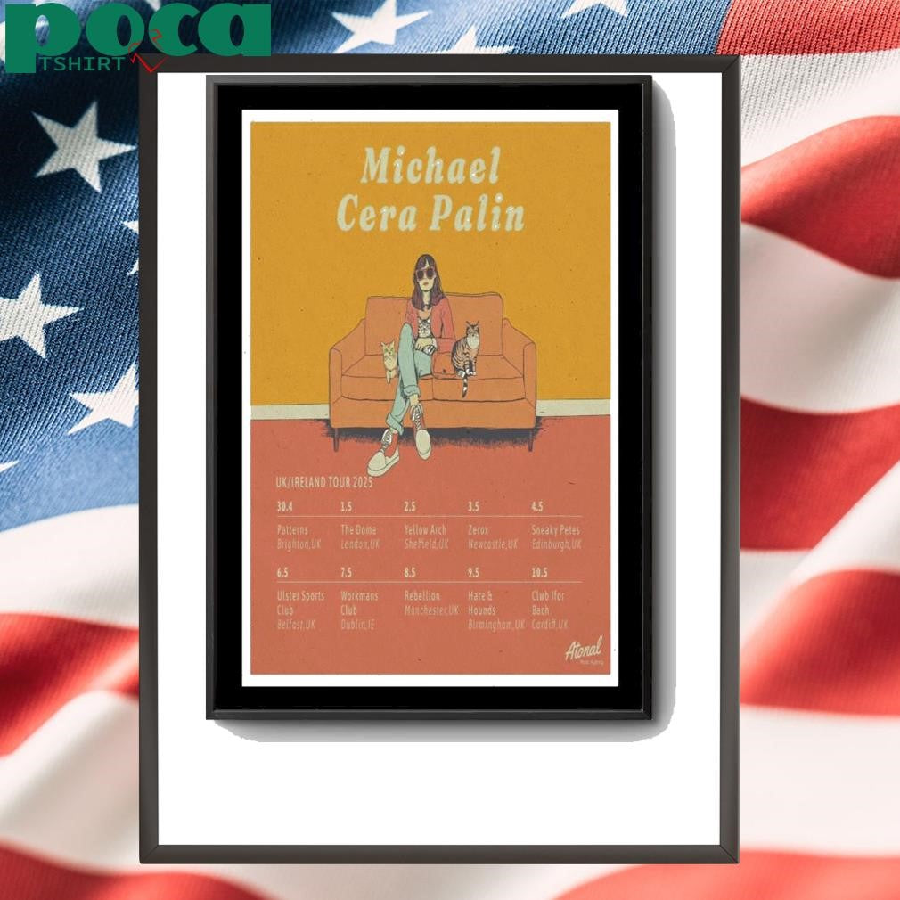 Poster Michael Cera Palin UK Ireland Tour 2025 shirt