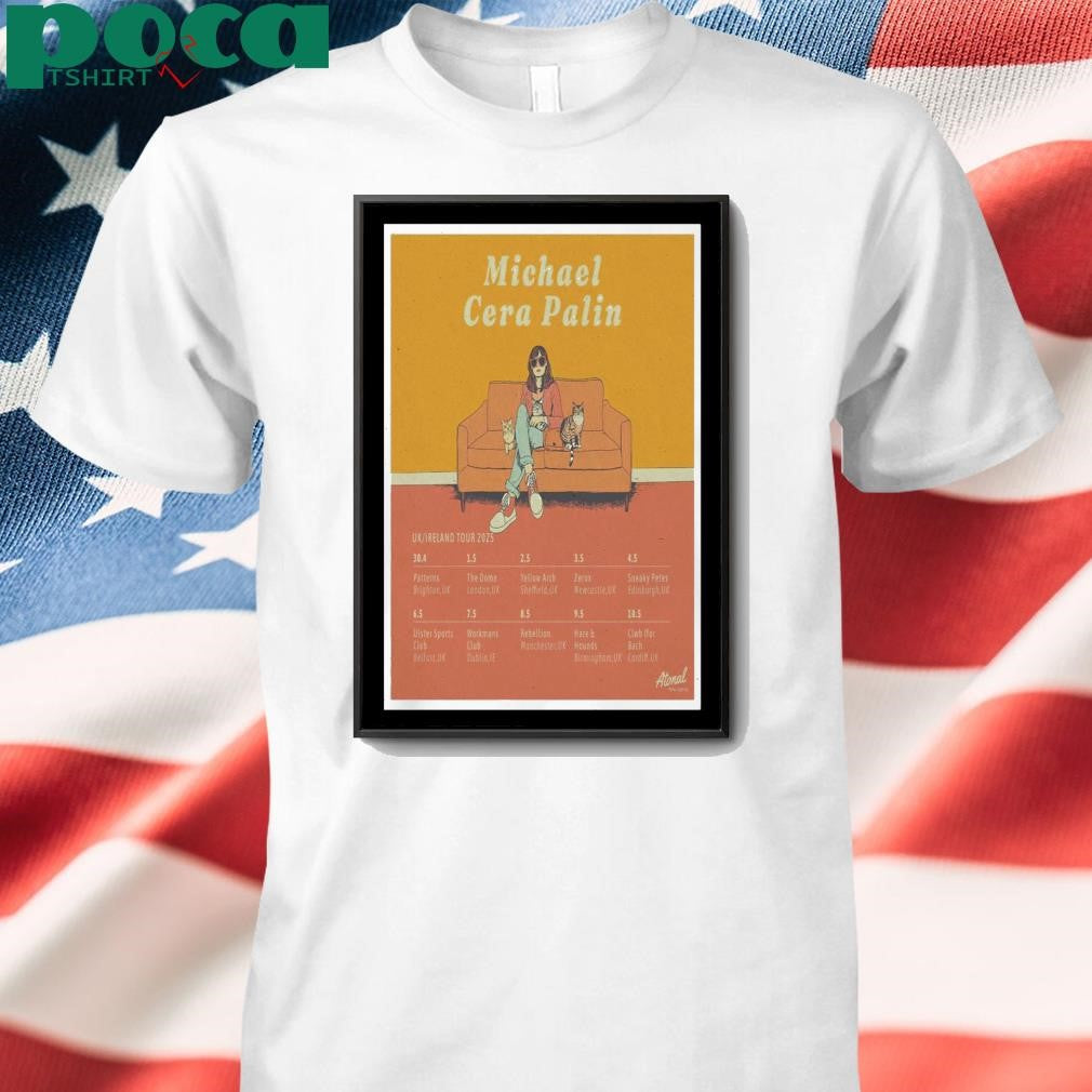 Poster Michael Cera Palin UK Ireland Tour 2025 shirt