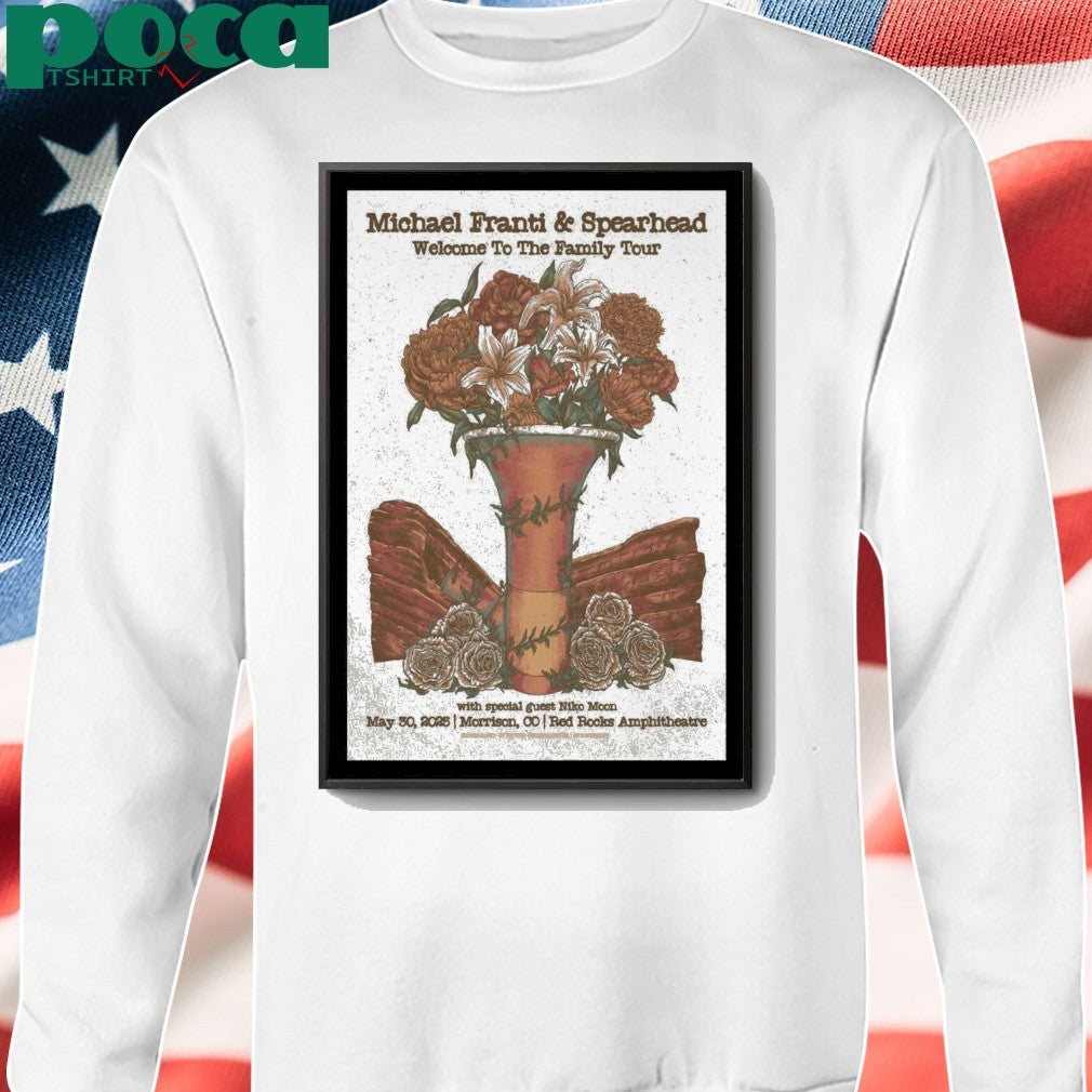Poster Red Rocks 2025 Michael Franti & Spearhead Welcome To The Family Tour shirt