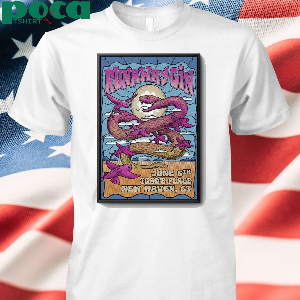 Poster Runaway Gin In New Haven CT On Jun 6 2025 shirt