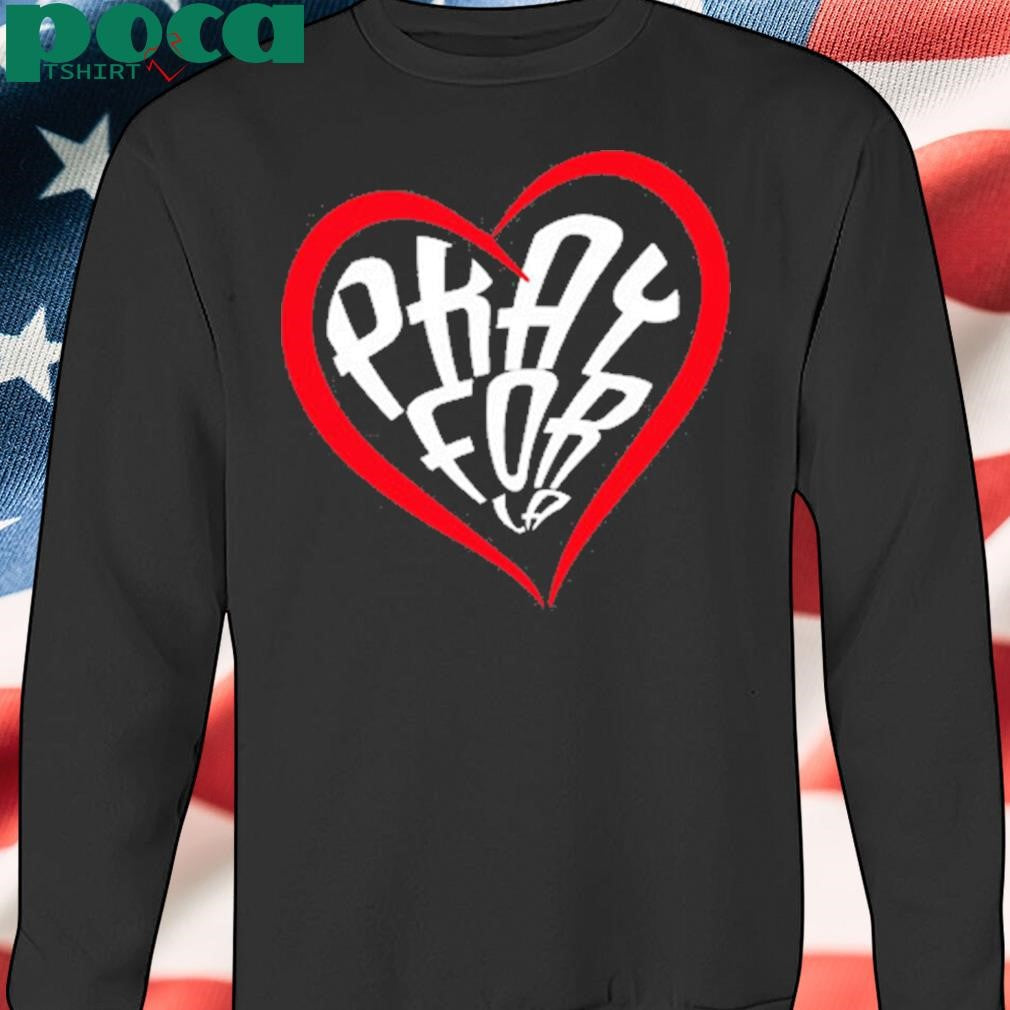 Pray for LA Heart Design T-Shirt
