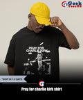 Pray for charlie kirk portrait shirt