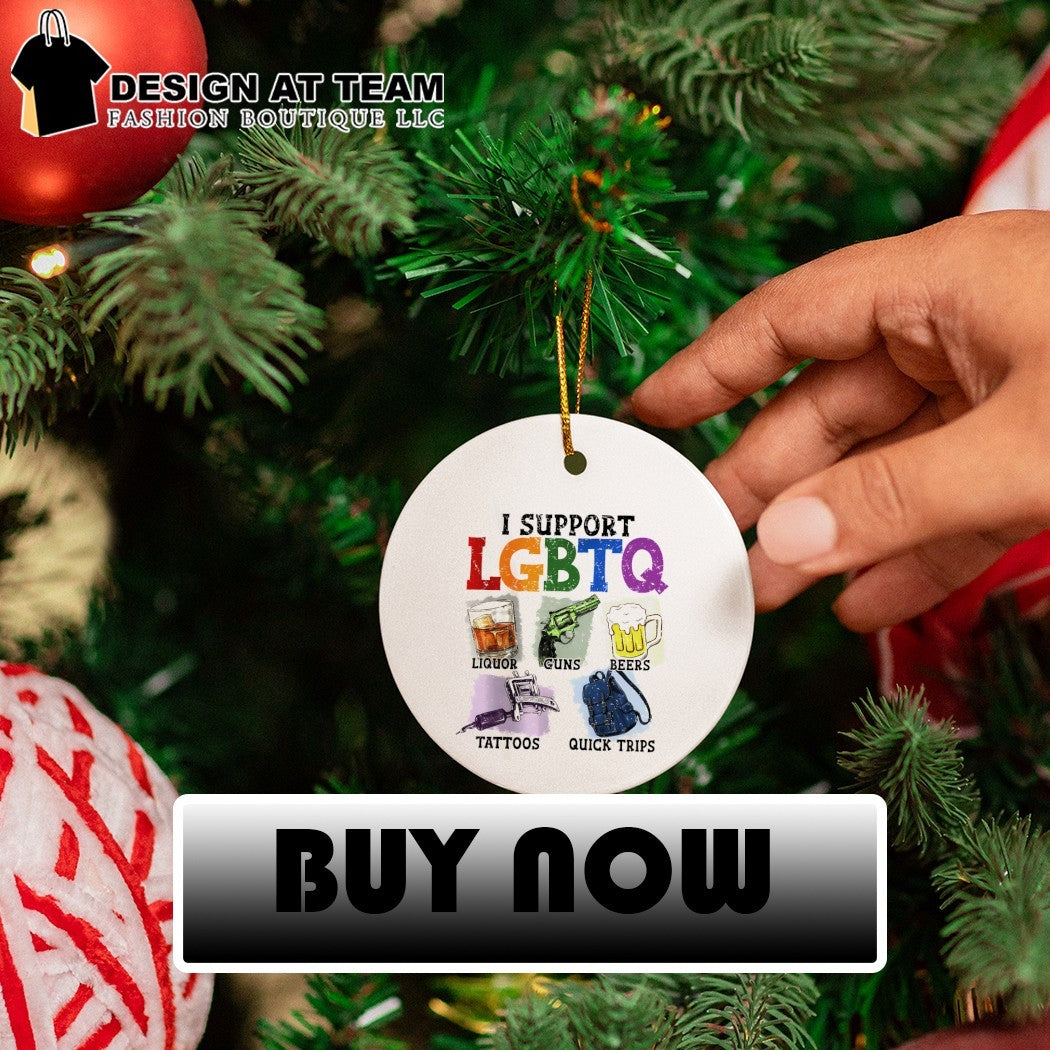 Pride Month Graphic I support LGBTQ liquor guns beers tattoos shirt