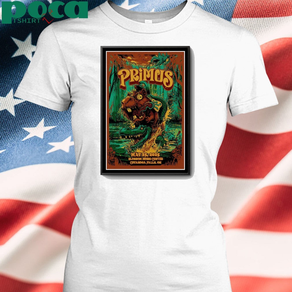 Primus At Blossom Music Center In Cuyahoga Falls, OH On May 25 2025 Poster shirt