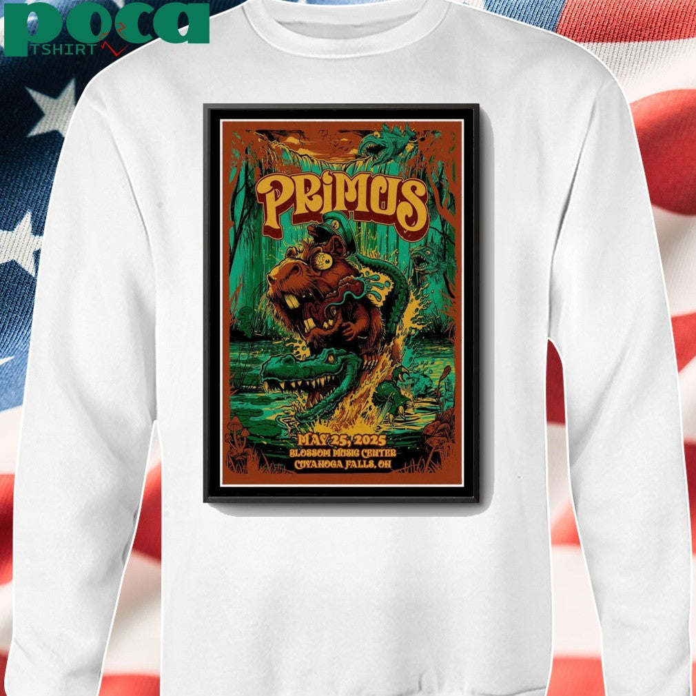 Primus At Blossom Music Center In Cuyahoga Falls, OH On May 25 2025 Poster shirt