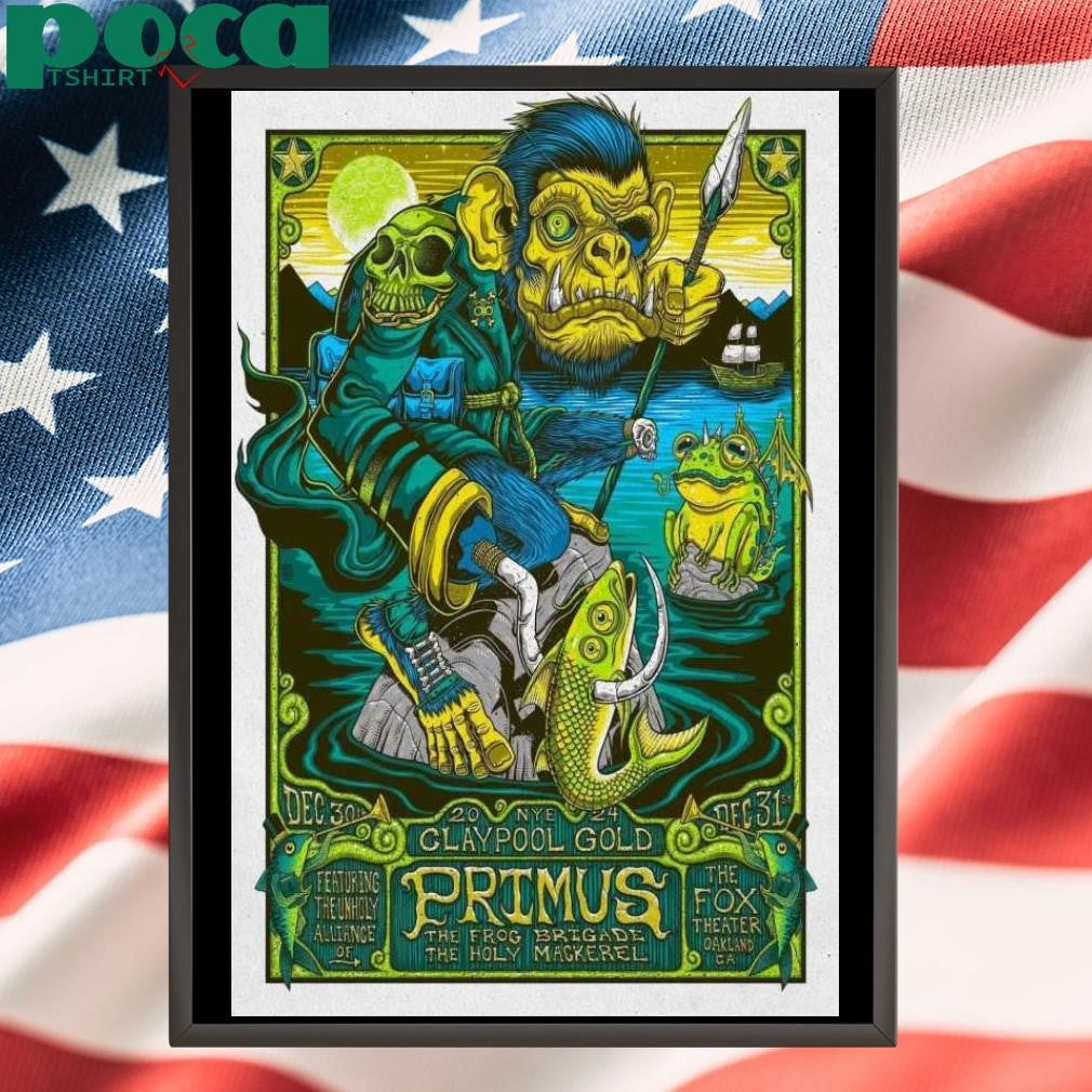 Primus Fox Theater Oakland CA Dec 30-31 2024 Poster shirt