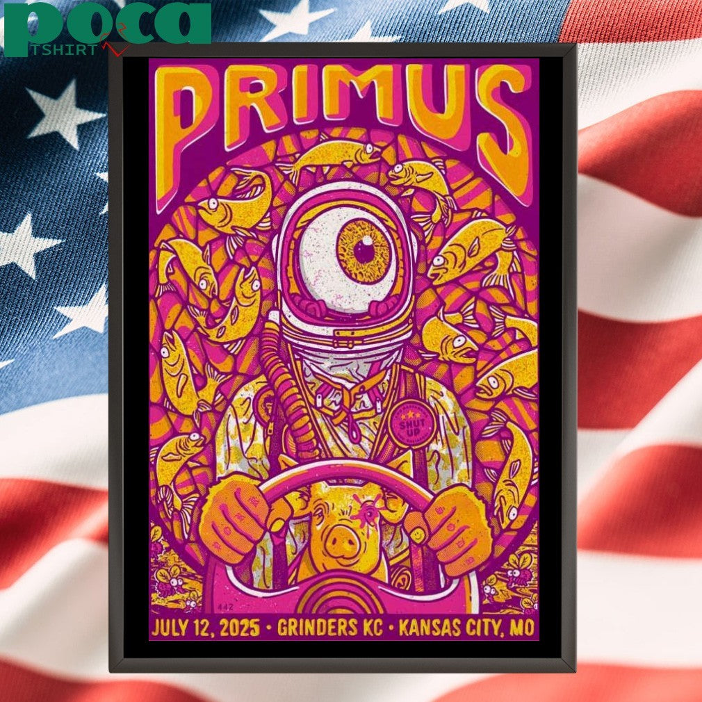 Primus On July 12 2025 In Kansas City MO Tour Poster shirt
