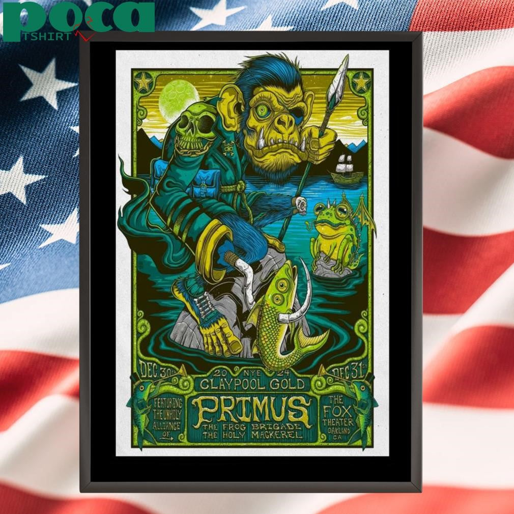 Primus Tour Frog Brigade Dec 30 And 31 2024 Poster Holy Mackerel Shirt
