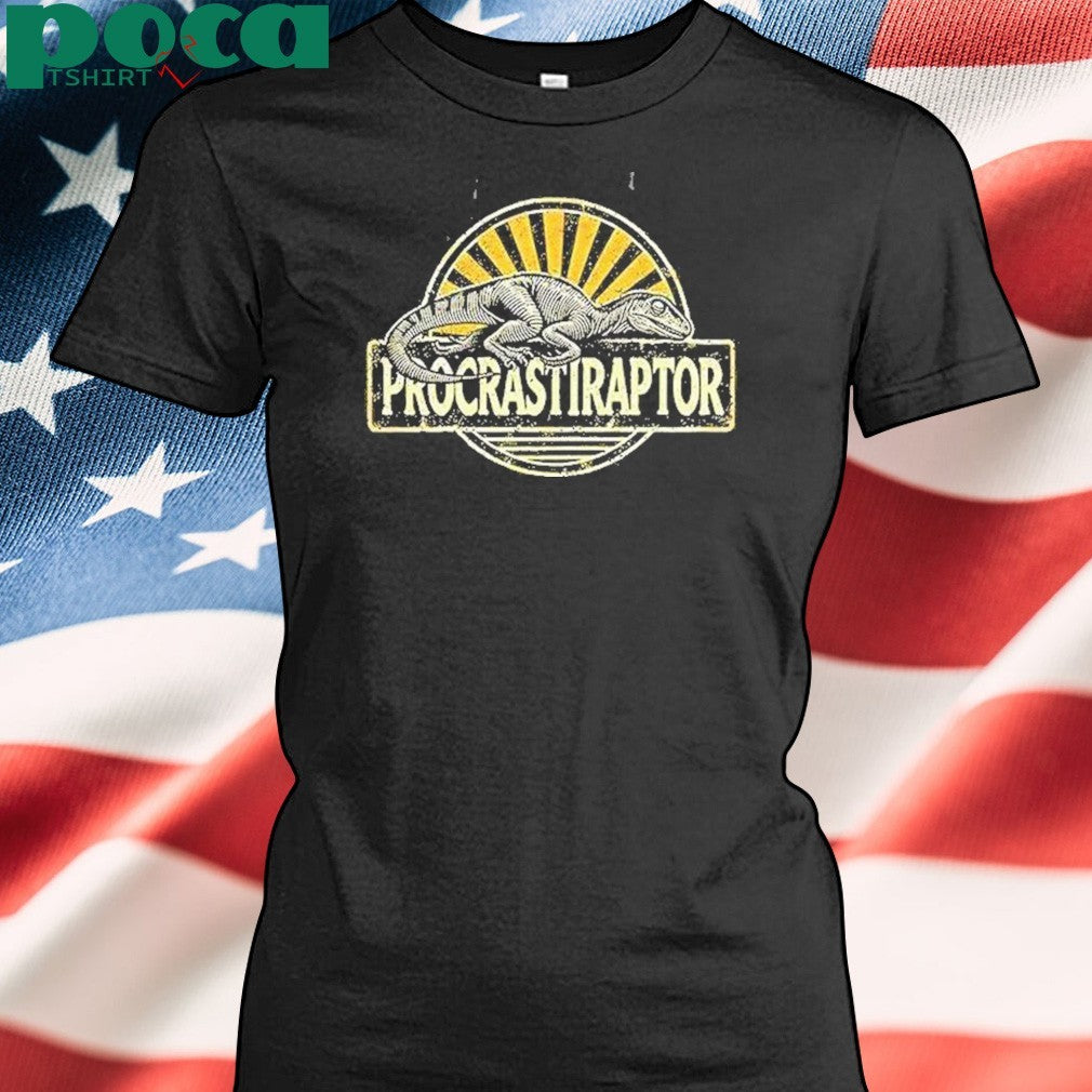 Procrastiraptor Procrastinating Velociraptor Shirt