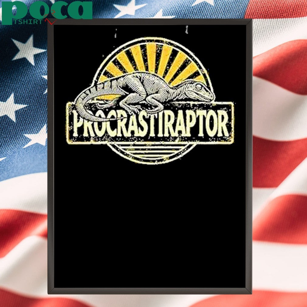 Procrastiraptor Procrastinating Velociraptor Shirt