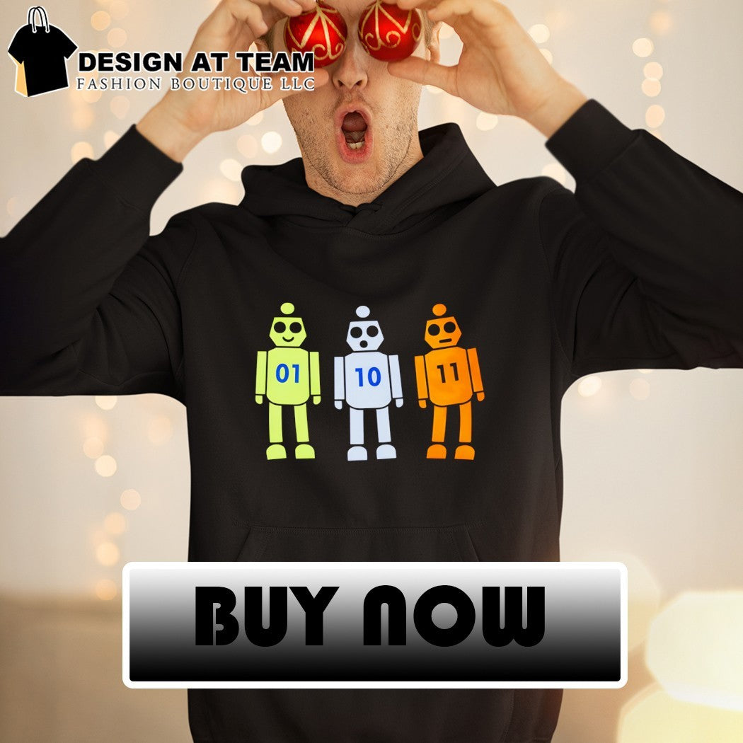 Programming Robot 01 10 11 Binary Code Geek shirt