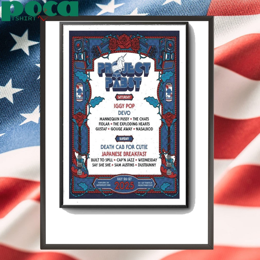 Project Pabst July 26-27, 2025 Waterfront Park. Portland, Oregon Poster shirt
