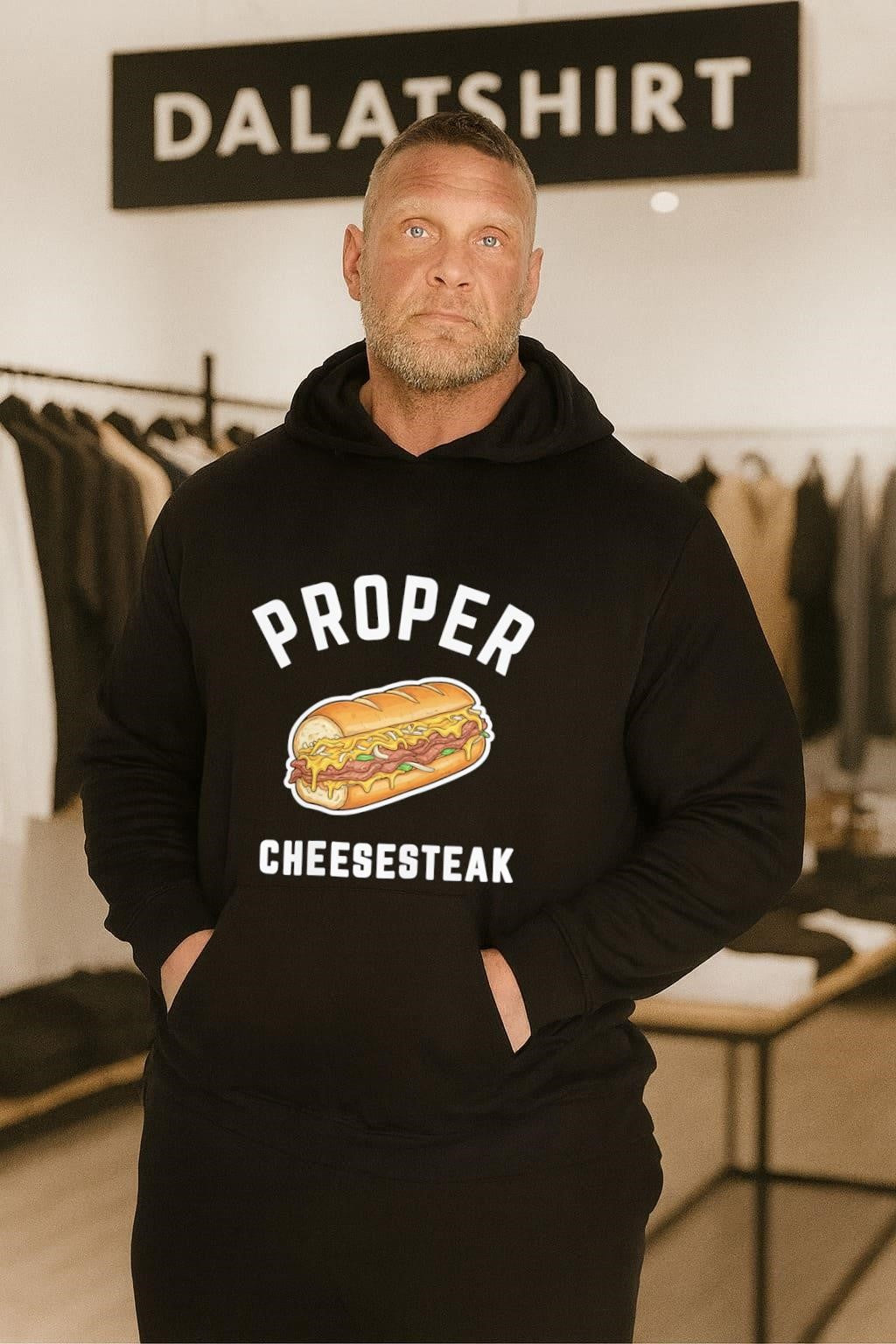 Proper Cheesesteak sandwich with steak and onions shirt