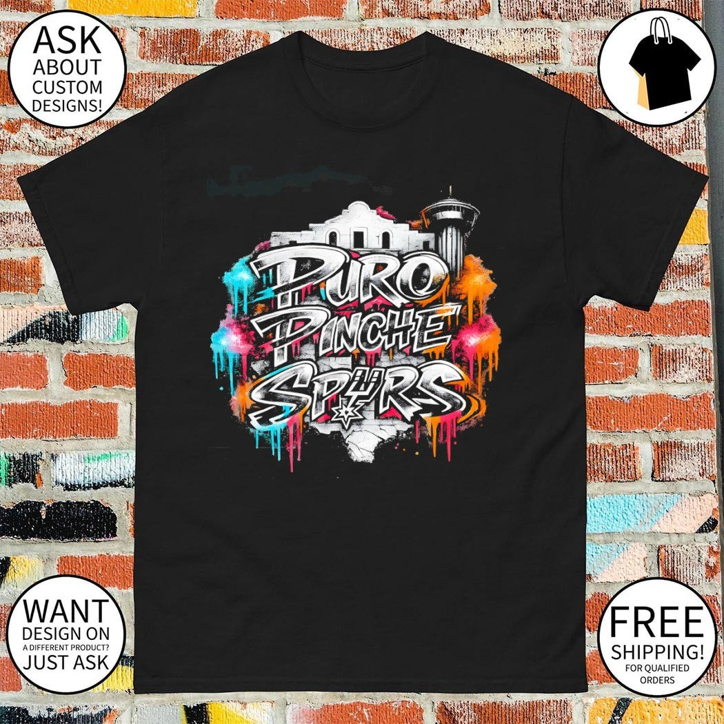 Puro Pinche party San Antonio Spurs Basketball NBA 2026 graffiti shirt
