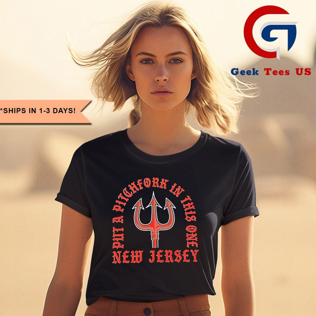 Put a Pitchfork in this one new jersey logo shirt