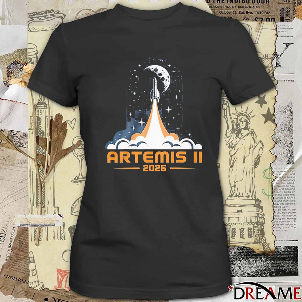 Artemis II Moon Launch 2026 Mission t-shirt