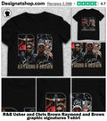 R&B Usher and Chris Brown Raymond and Brown graphic signatures shirt