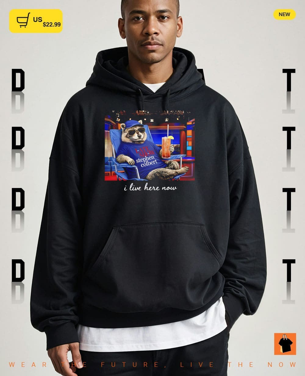 Raccoon I live here now the last show with Stephen Colbert 2026 shirt