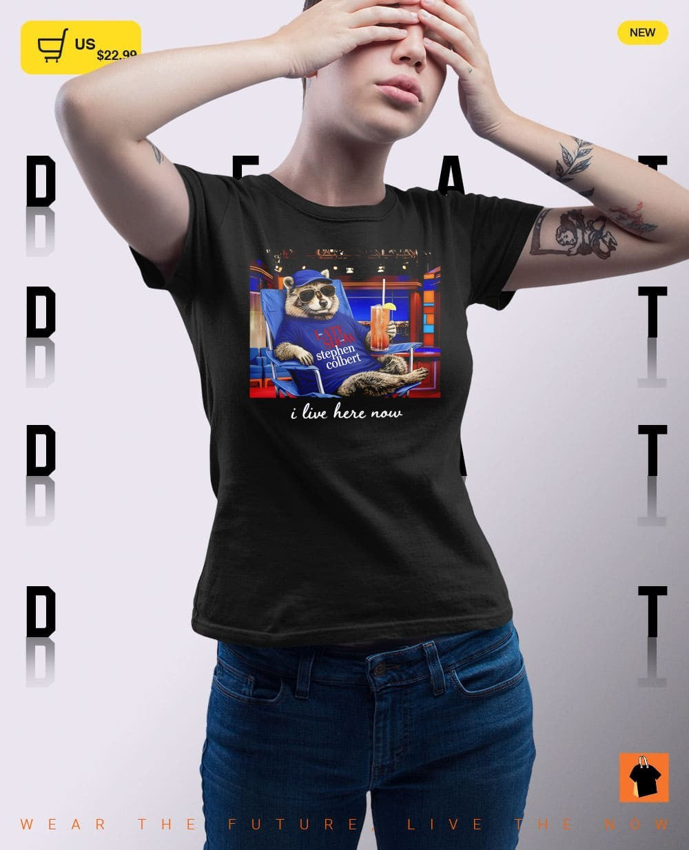 Raccoon I live here now the last show with Stephen Colbert 2026 shirt