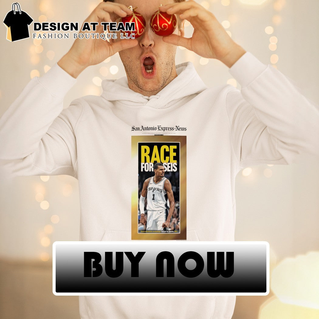 Race for Seis San Antonio Express News Victor Wembanyama San Antonio Spurs 2026 shirt