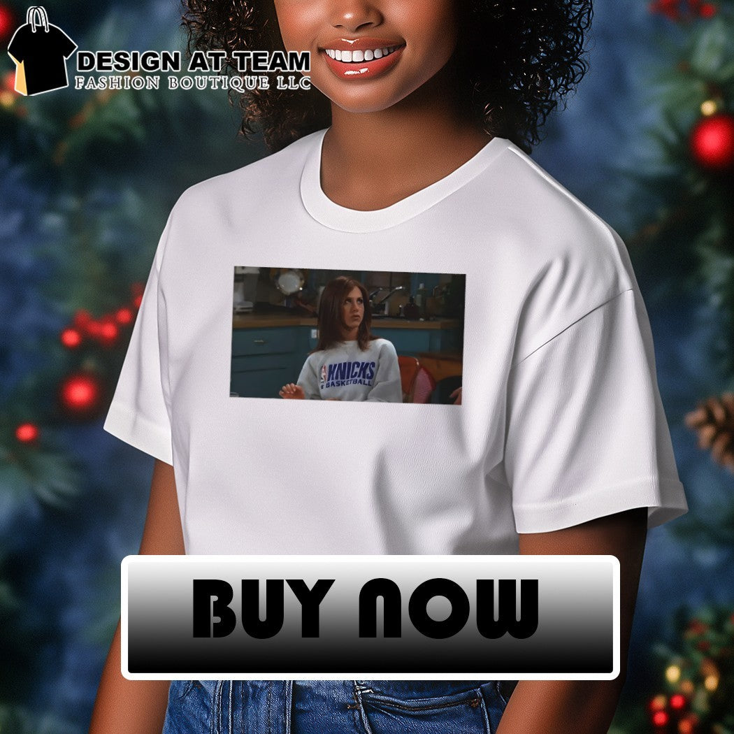 Rachel Green wearing Knicks Basketball NBA logo 2026 photo vintage shirt