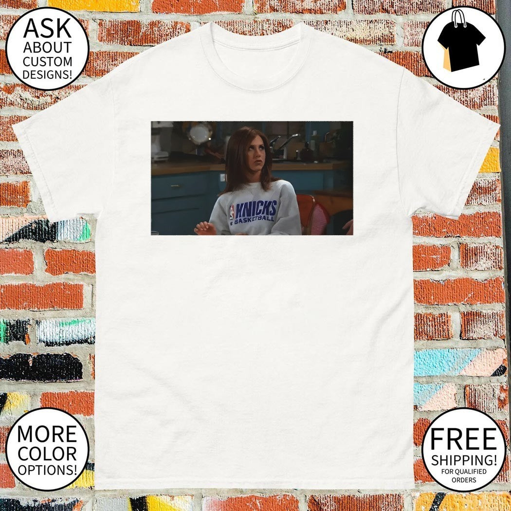 Rachel Green wearing Knicks Basketball NBA logo 2026 photo vintage shirt