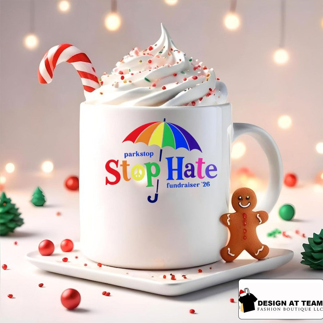 Rainbow umbrella parkstop Stop Hate fundraiser ’26 inspirational shirt
