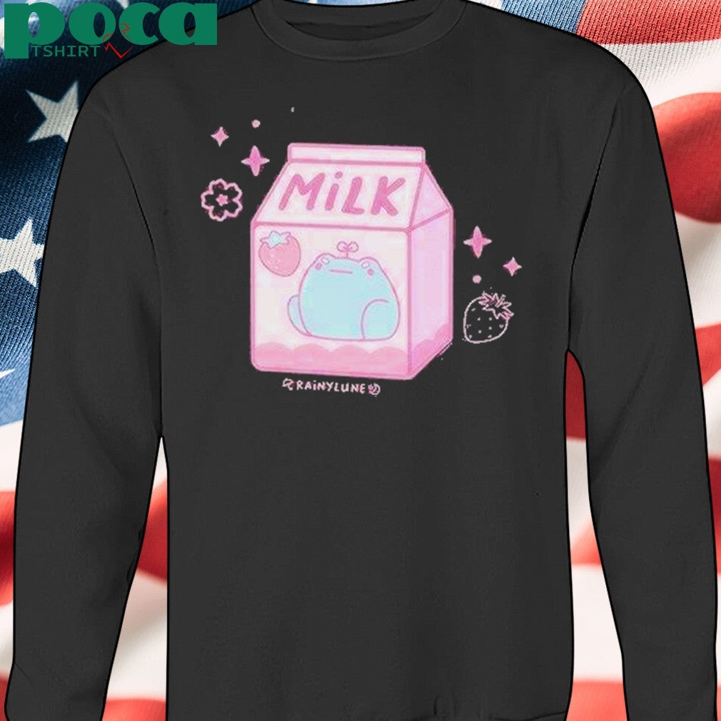 Rainylune Sprout The Frog Strawberry Milk Shirt