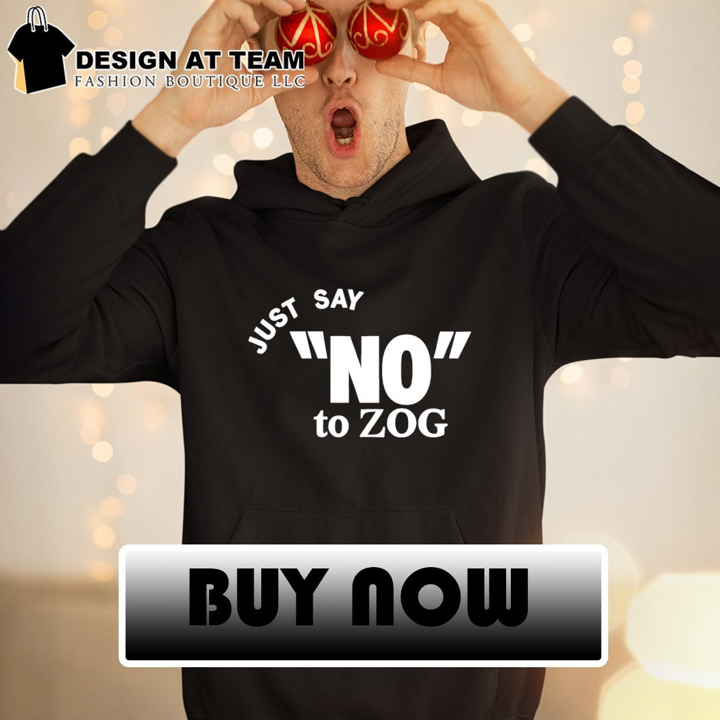 Randy Weaver wearing just say no to zog shirt