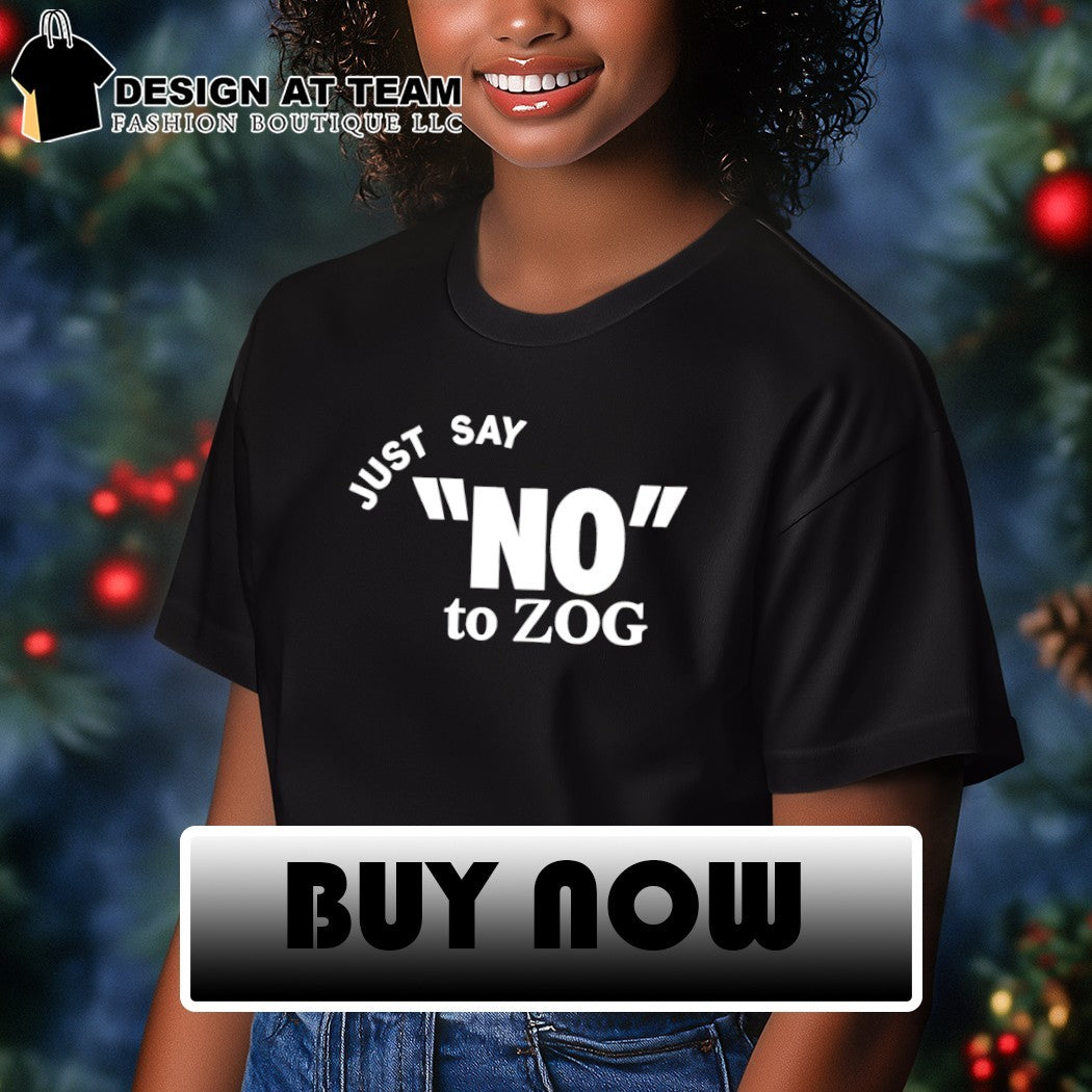 Randy Weaver wearing just say no to zog shirt