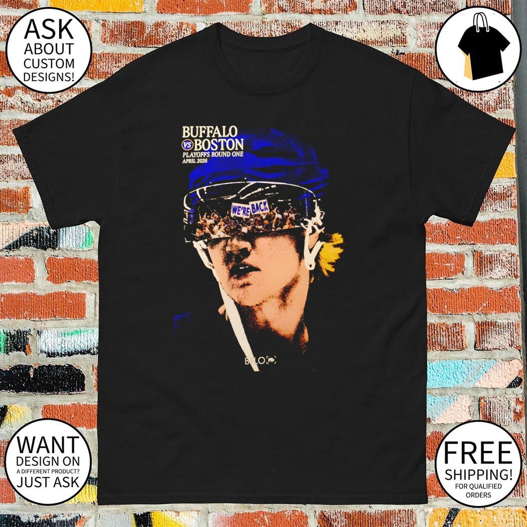 Rasmus Dahlin Buffalo Sabres and Boston Bruins NHL We’re Back Playoffs Round One April 2026 vintage shirt