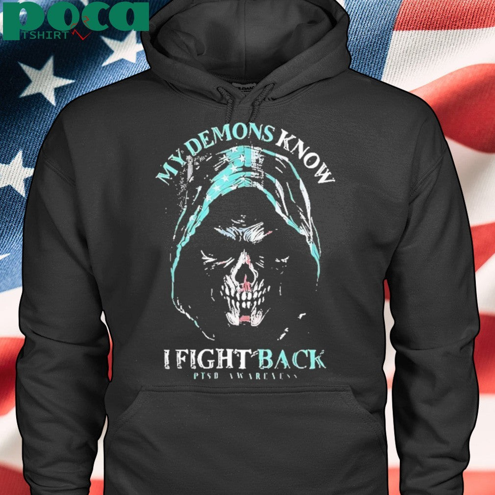 Reaper PTSD My Demons Know I Fight Mental Health Awareness shirt