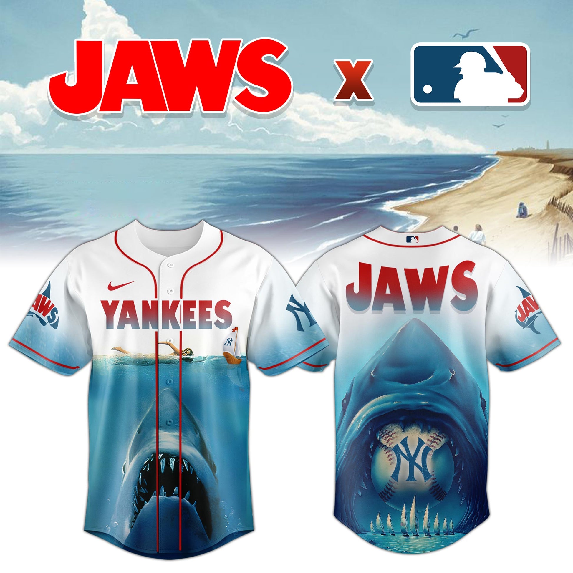 New York Yankees Jaws Shark Jersey 2025