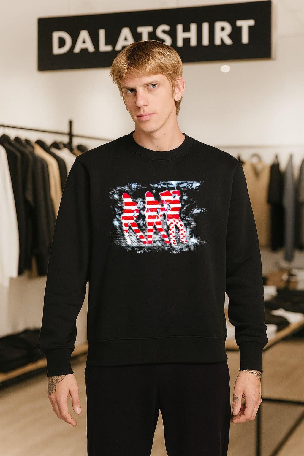 Red And White Striped Silhouettes Stars Graphic Art shirt