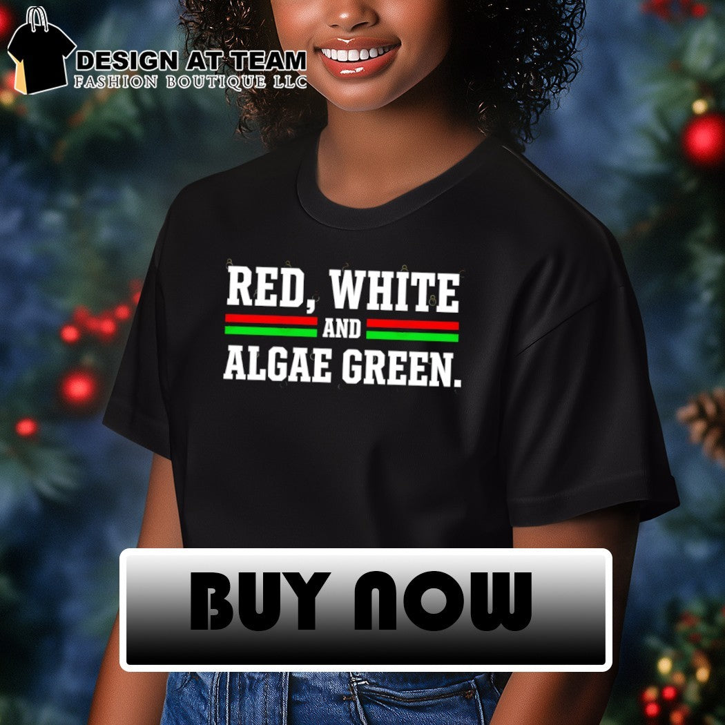Red White and Algae Green USA Sarcasm 250 Reflecting Pool shirt