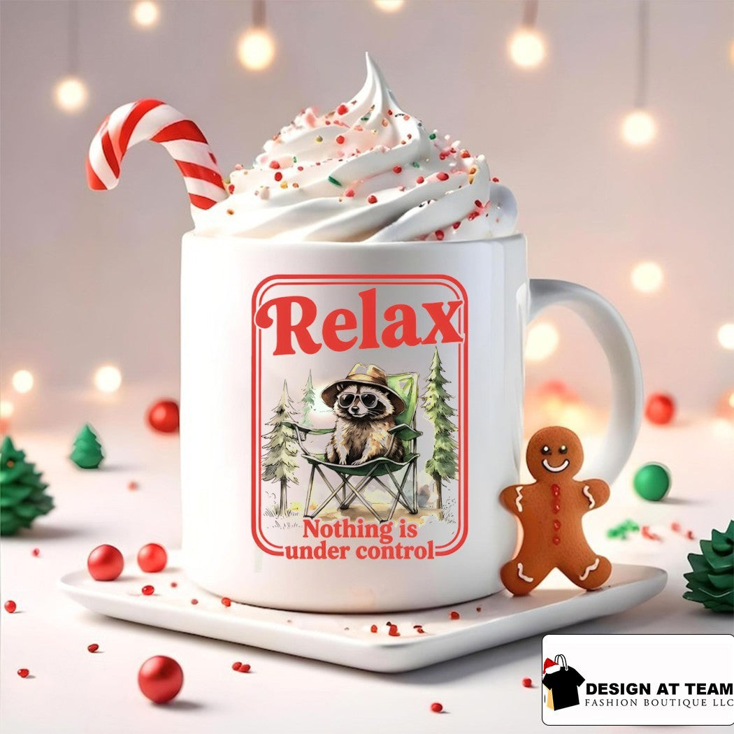 Relaxed raccoon chill trash panda nothing is under control shirt