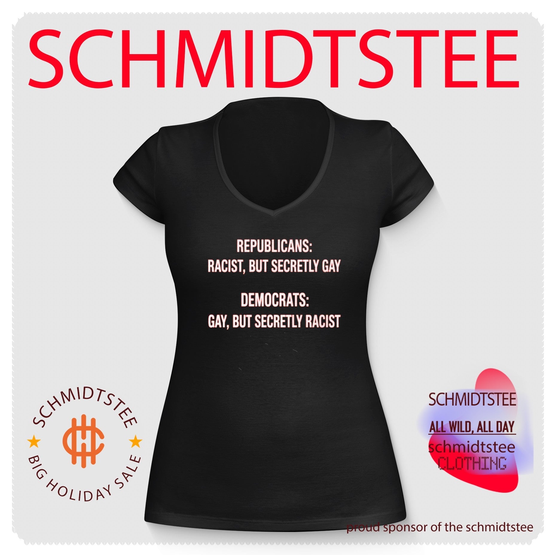 Republicans Racist But Secretly Gay Satirical Shirt