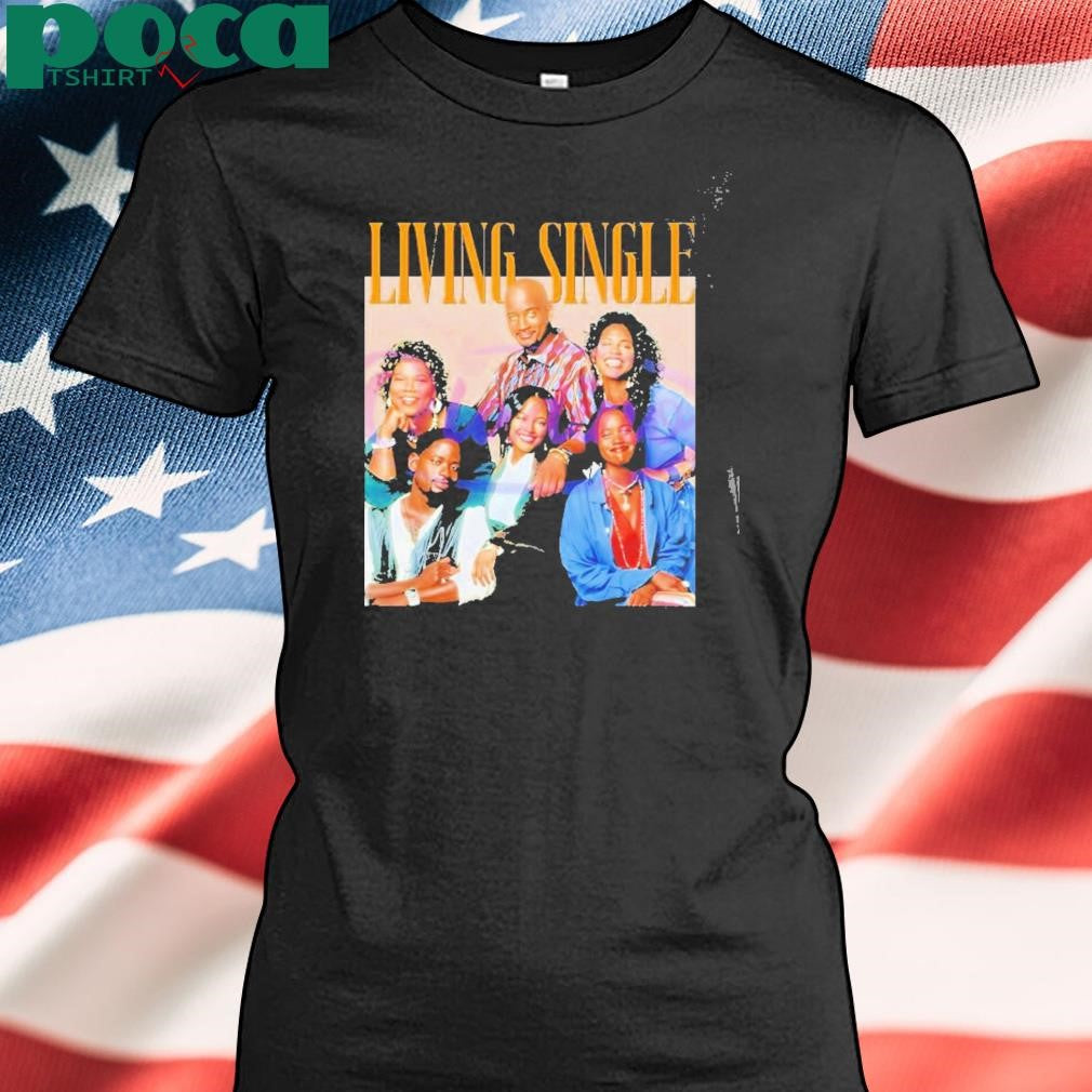 Retro 90s Living Single Television Sitcom Cast Poster T Shirt